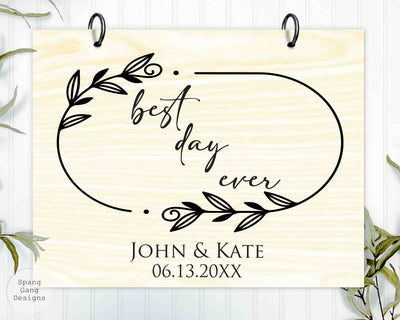 Wood Card Holder - best day ever