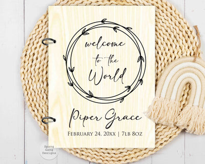 Wood Card Holder - Welcome to the World