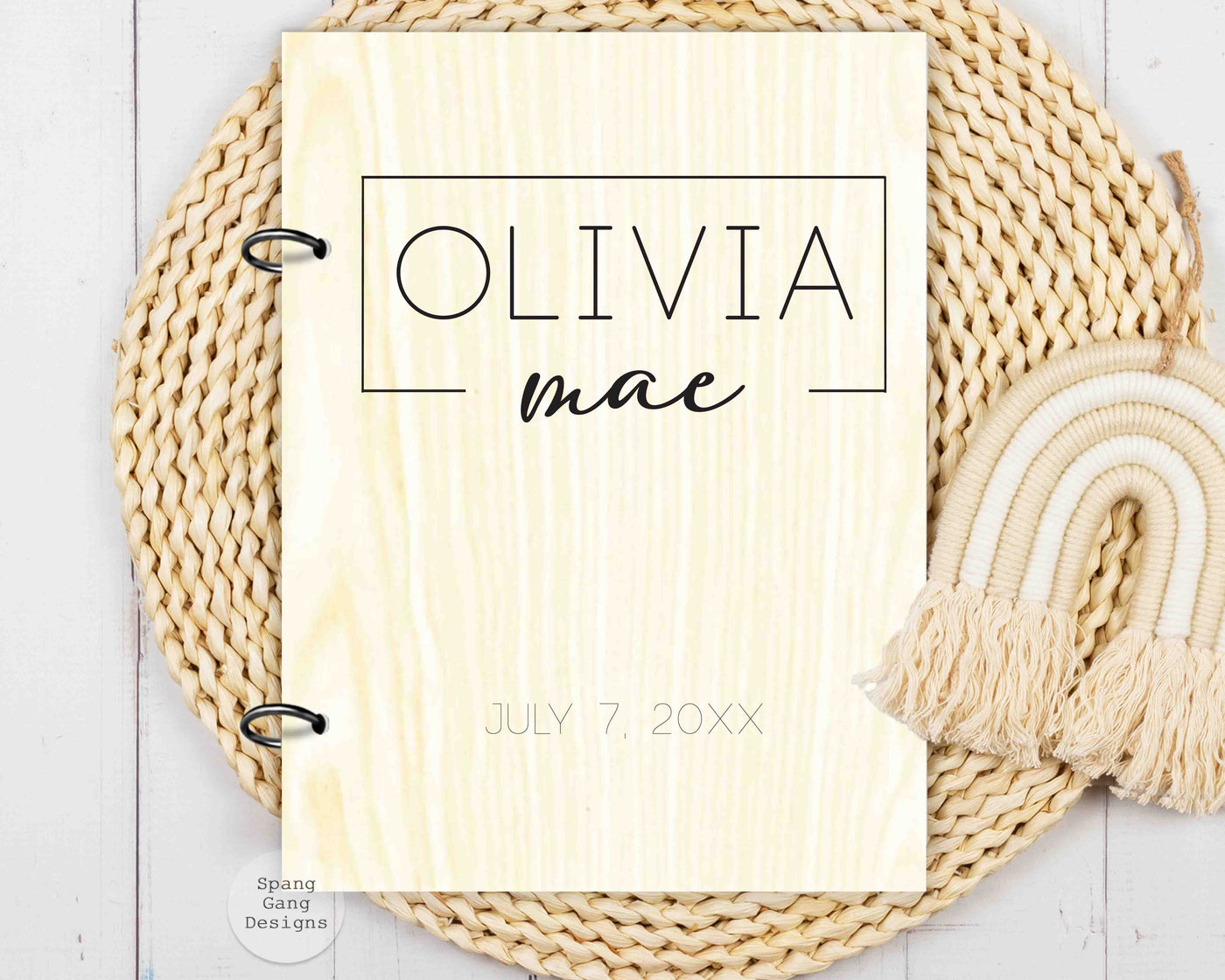 Wood Card Holder - Baby Name