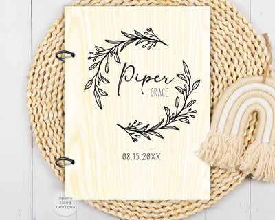 Wood Card Holder - Baby Wreath