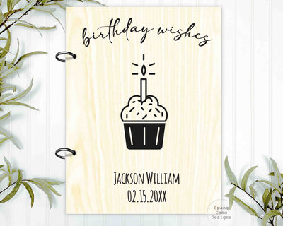 Wood Card Holder - Birthday Cupcake