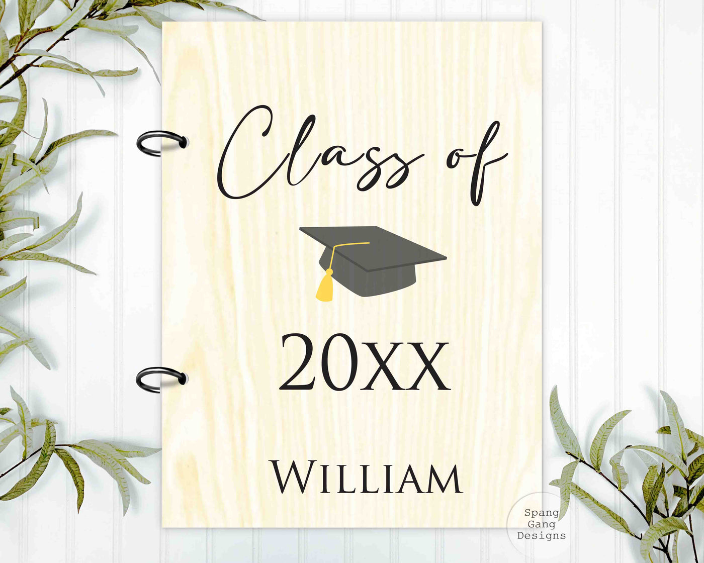 Wood Card Holder - Graduation Cap