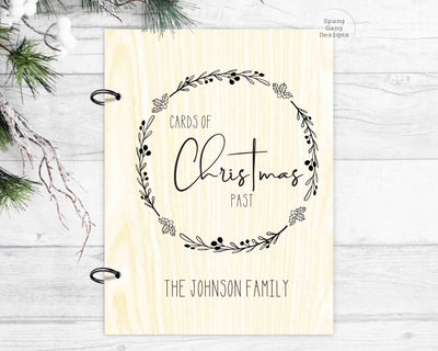 Wood Card Holder - Cards of Christmas Past
