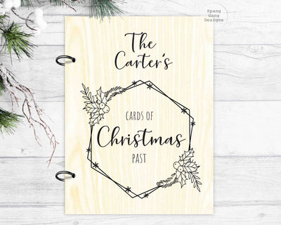 Wood Card Holder - Cards of Christmas Past